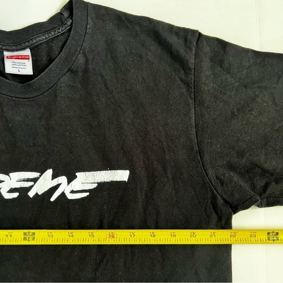 Supreme Futura Logo Tee Black Size Large - Picture 6 of 8